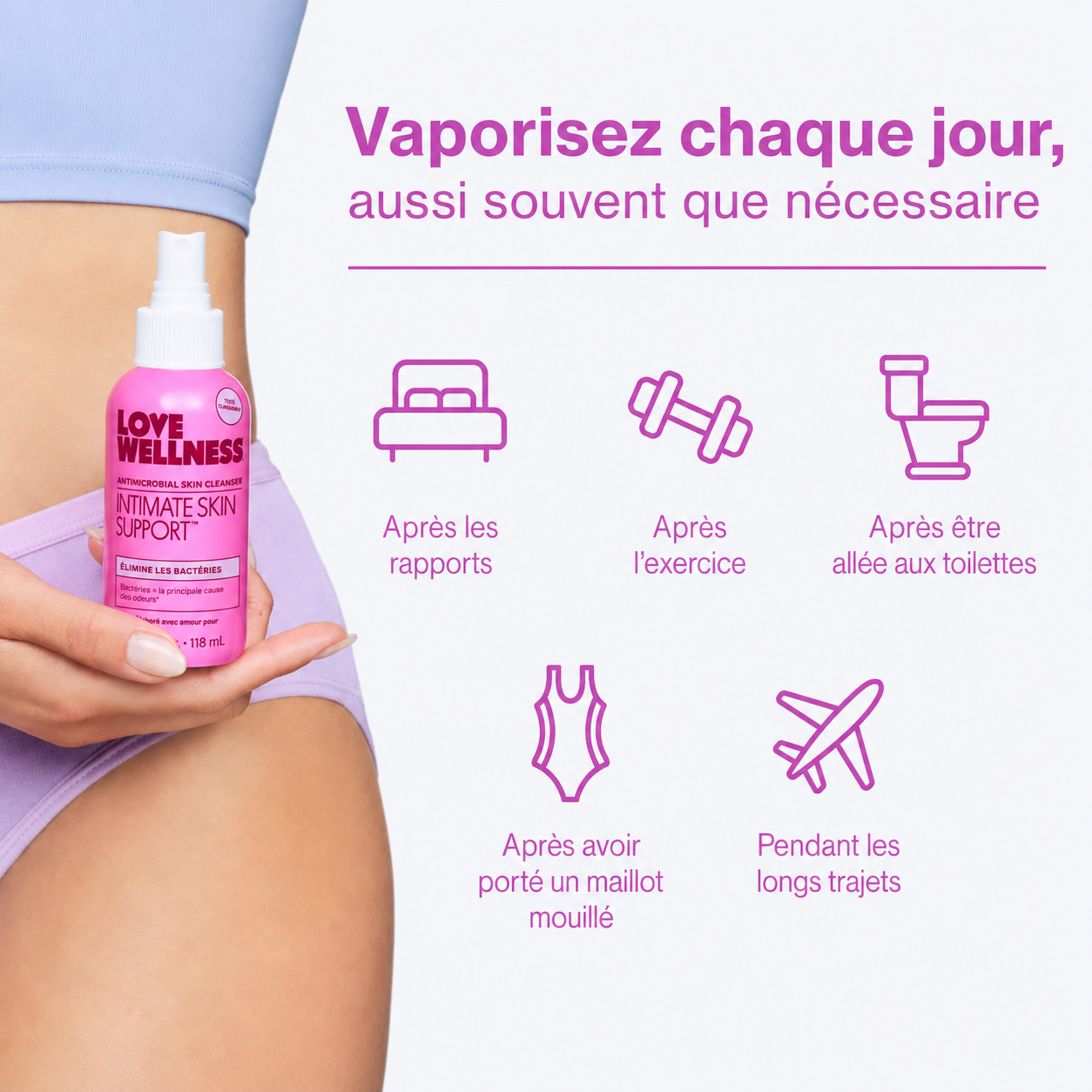 Soutien de la peau intime