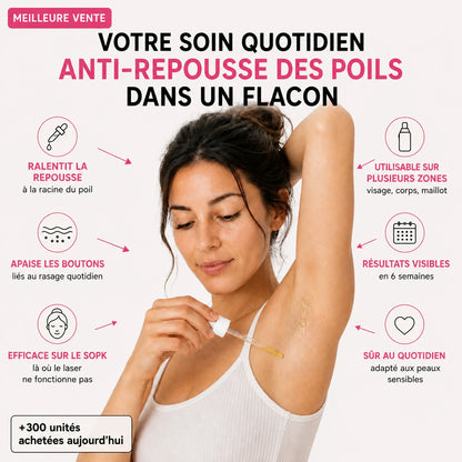 Rasez-vous 3× moins souvent — sans laser, sans rendez-vous.